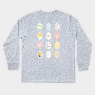 Easter Eggs Kids Long Sleeve T-Shirt